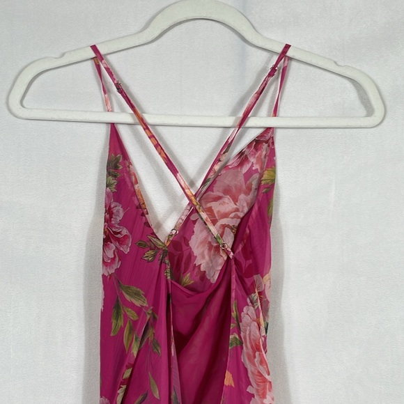 REVOLVE Sau Lee Fredia Freida Dress 14 Fuchsia Floral Maxi Low Strappy Back - Picture 9 of 16